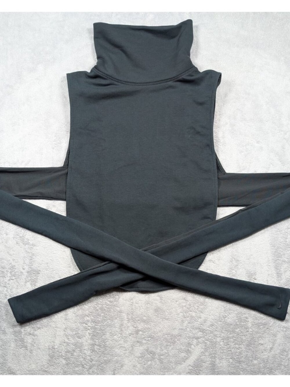 Nike Bib Sweater Womens Size Small Black Tuttle Neck Active Running Outdoor